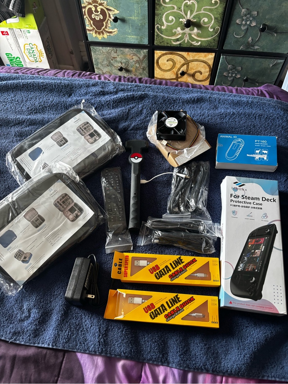 Assorted Electronics Accessories Bundle - Black, Yellow, White